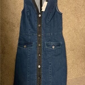 White House Black Market Blue Denim Dress NWT